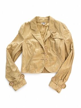 GENER R A Lightweight Tan Button-Front Blazer Jacket